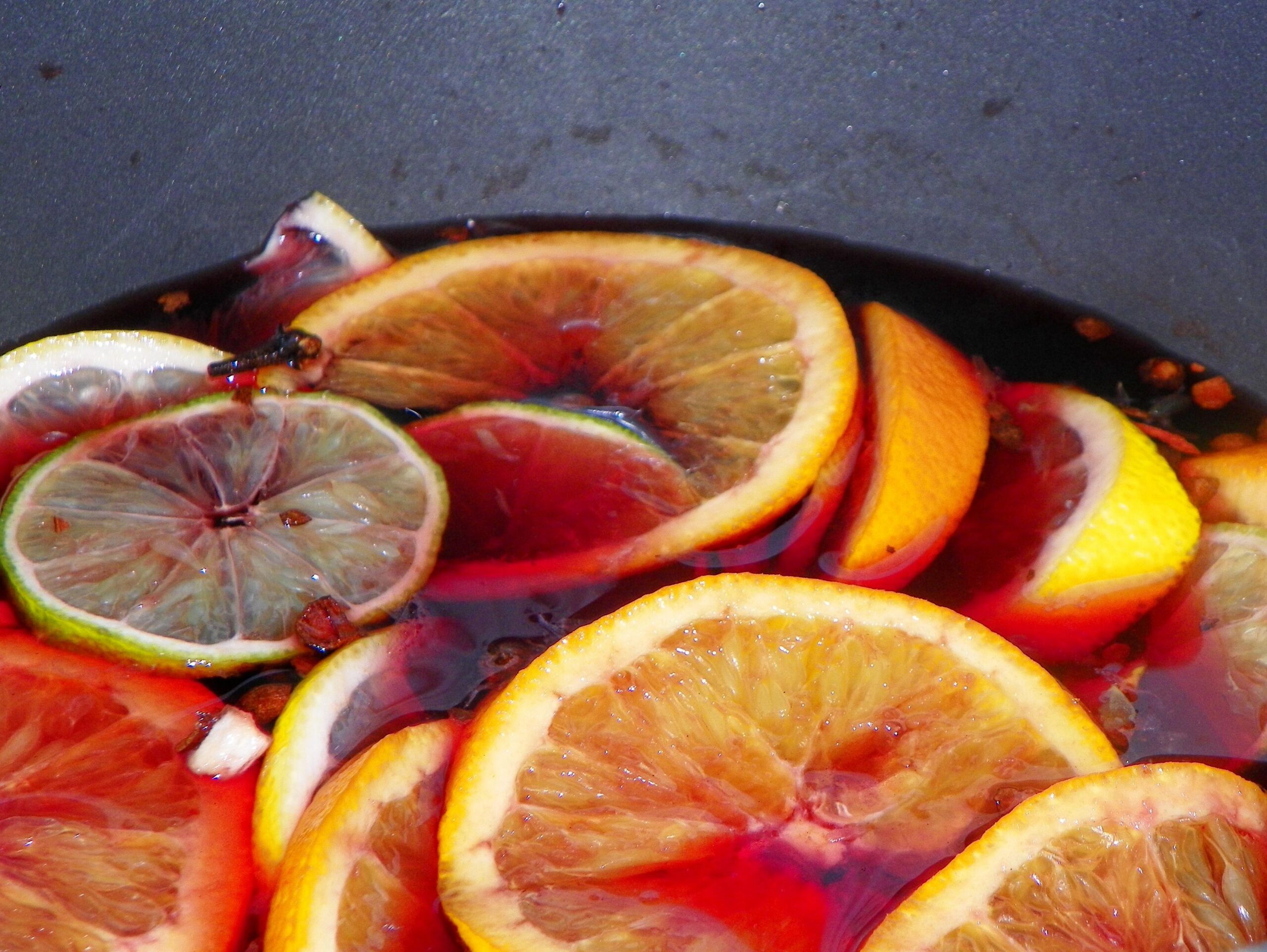  The aroma of cinnamon delights the senses in this hot spiced wine recipe.