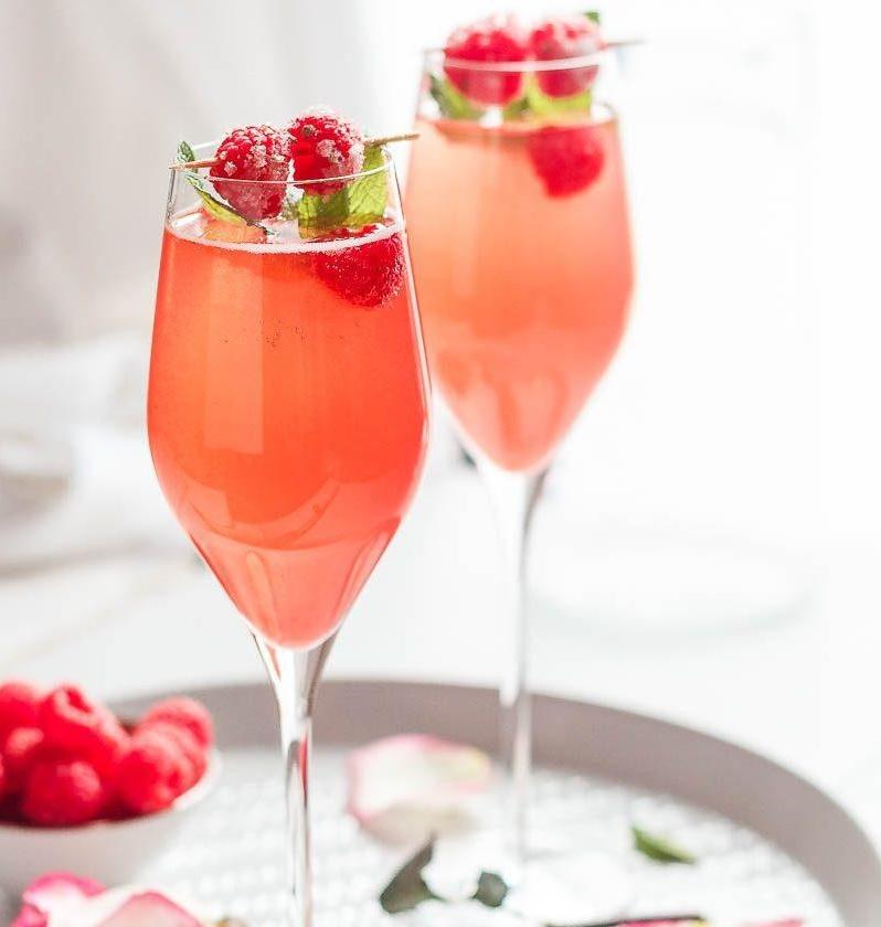  The beautiful red color of this cocktail is almost too pretty to drink.