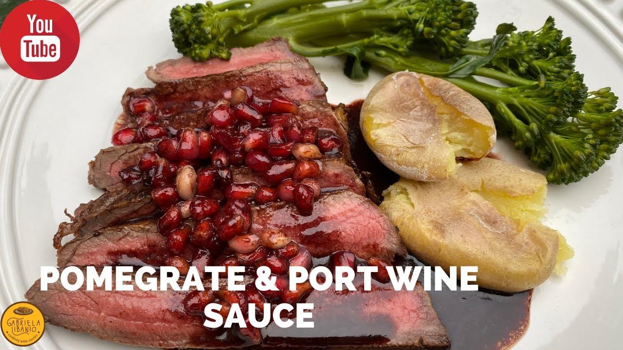  The deep flavors of port wine blended with the tangy pomegranate juice make this sauce irresistible.