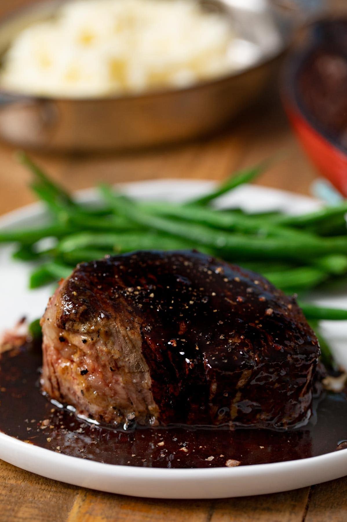  The earthy and smoky notes of the Chianti wine perfectly complement the tender steak.