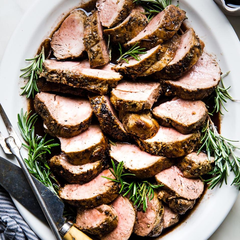  The perfect balance of savory and sweet—a pork loin with wine sauce that's guaranteed to impress.