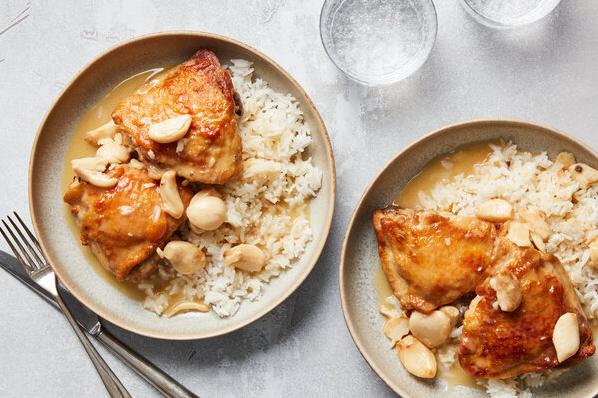  The perfect comfort meal: White Wine and Garlic Braised Chicken