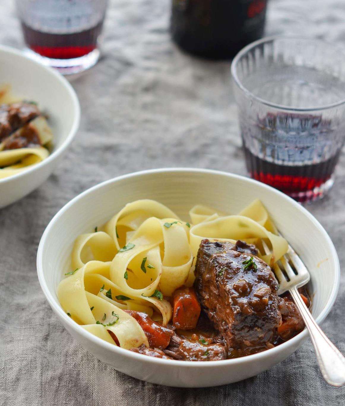 The perfect dish for a cozy night in, with a glass of red wine in hand.