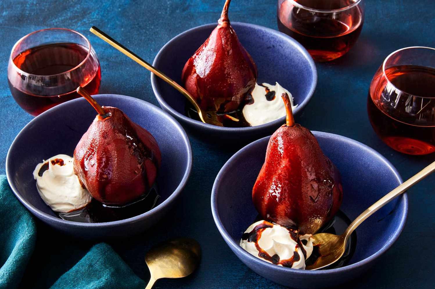  The Perfect Marriage of Sweetness and Richness: Poached Pears in Red Wine