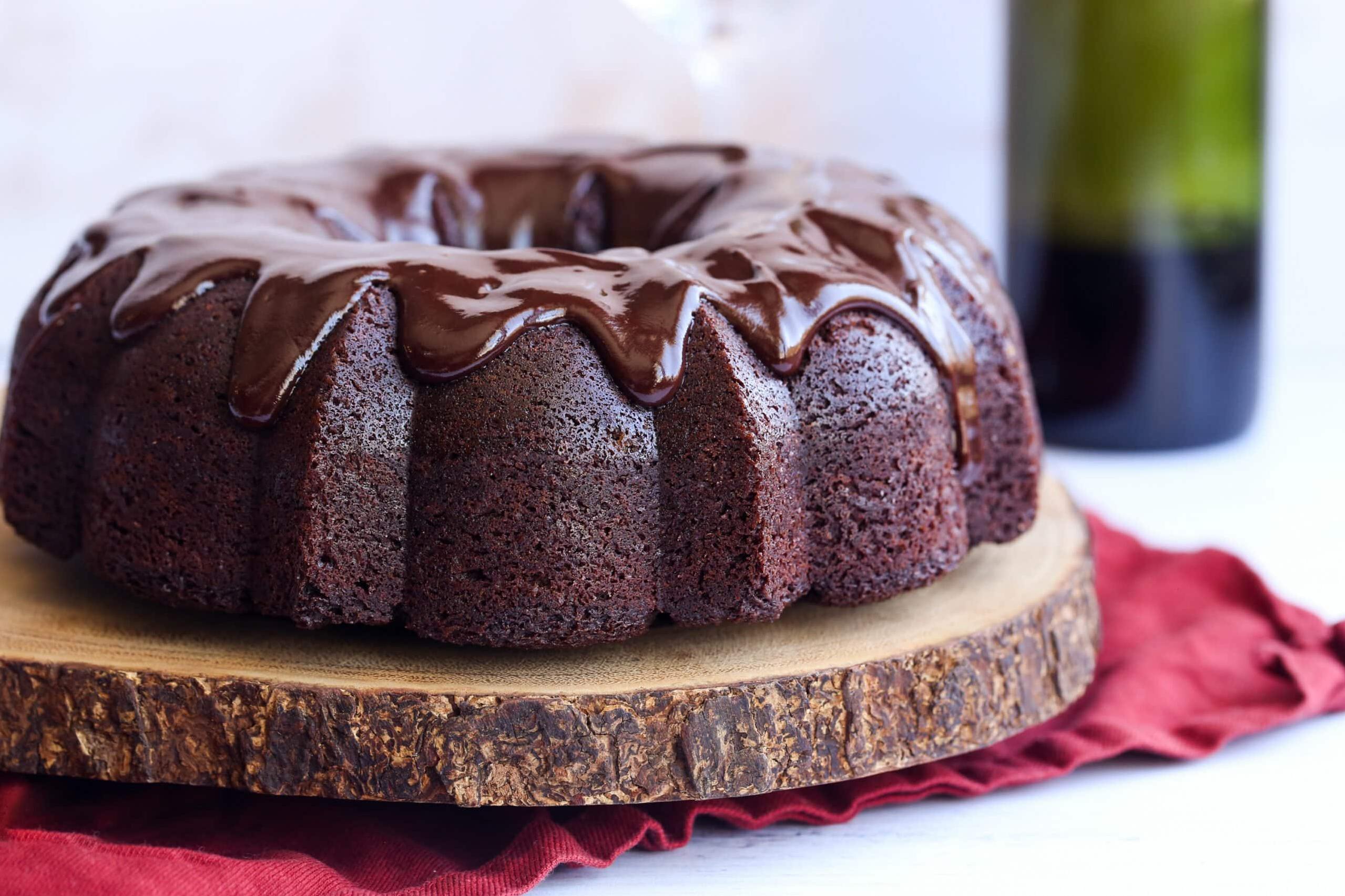  The ultimate chocolate lover's cake with a hint of red wine