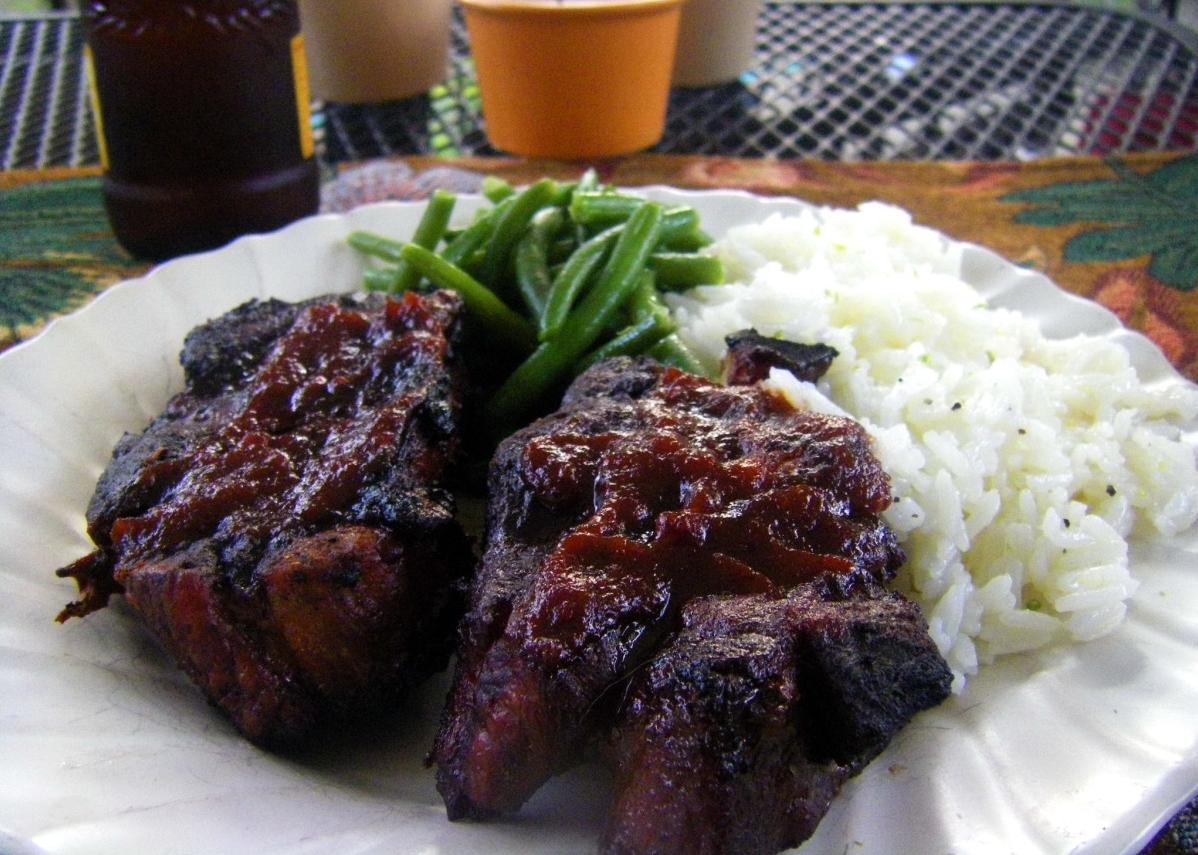  These ribs were marinated in a bold red wine with herbs and spices for maximum flavor.