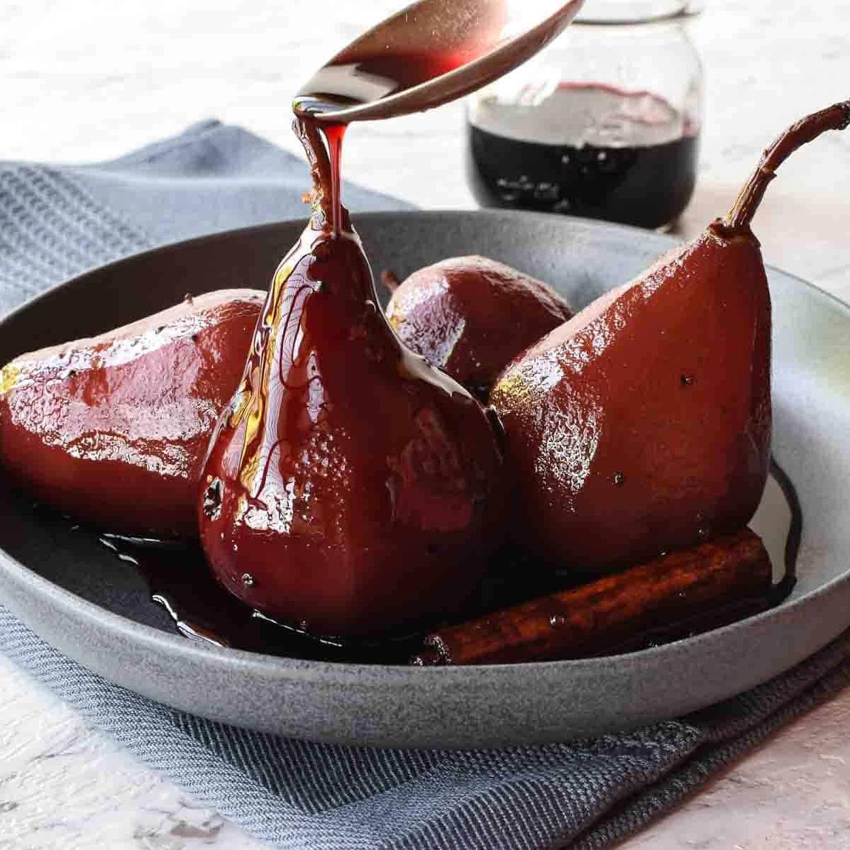  These wine-poached pears make a mouthwatering and impressive dessert for any occasion.