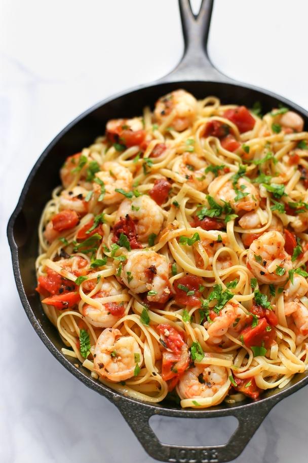 This dish perfectly blends the richness of tomatoes, the crispness of white wine, and the delicate flavor of shrimp