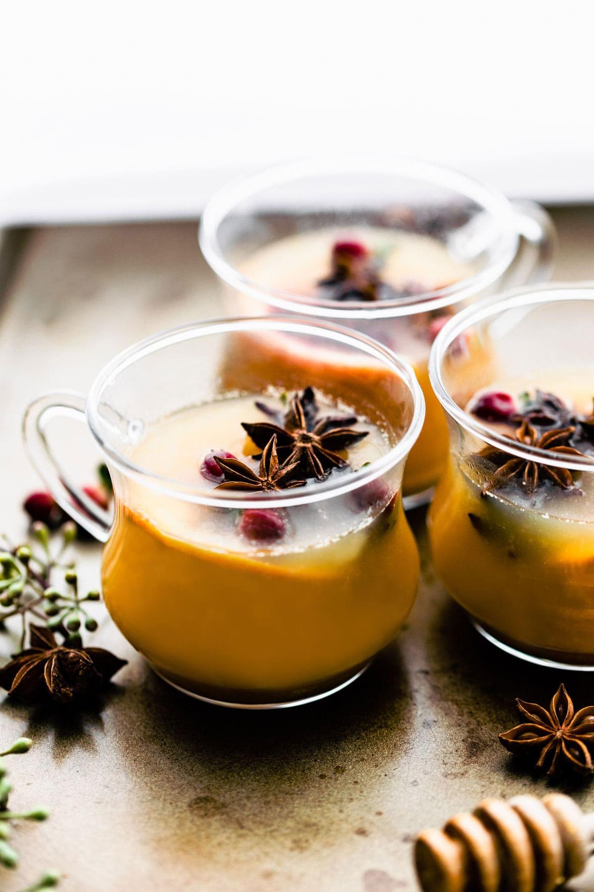  This hot cocktail is a fun twist on classic mulled wine.