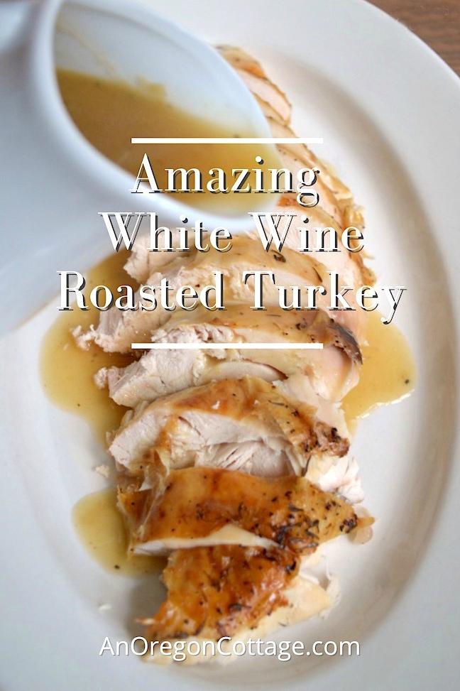  This is not your grandma's plain old roasted turkey. The fragrance and richness of the wine, along with the right amount of seasonal herbs, is a game-changer.