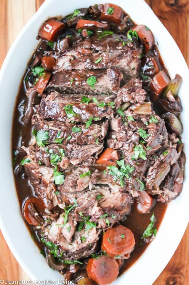  This wine-infused pot roast is perfect for those cozy nights in, when you need something warm and comforting.