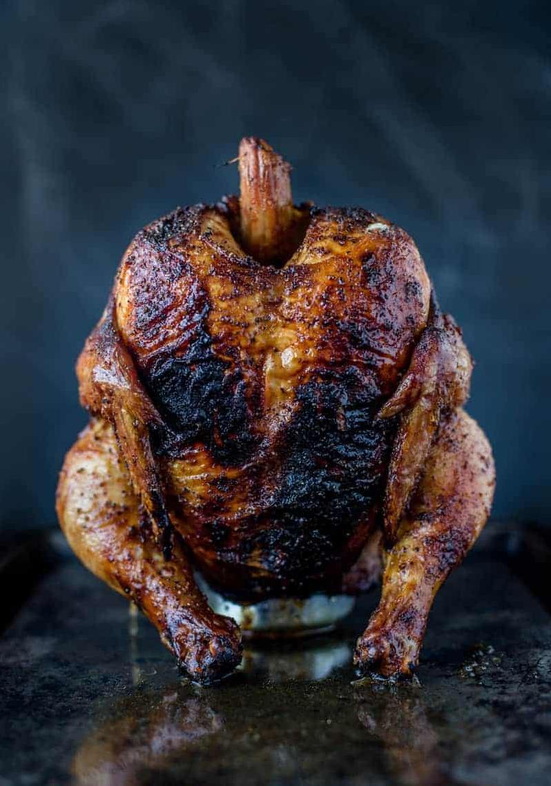  This Wine-Steamed Beer Can Chicken is so easy to make, you'll wonder why you ever bothered with boring old grilled chicken before.