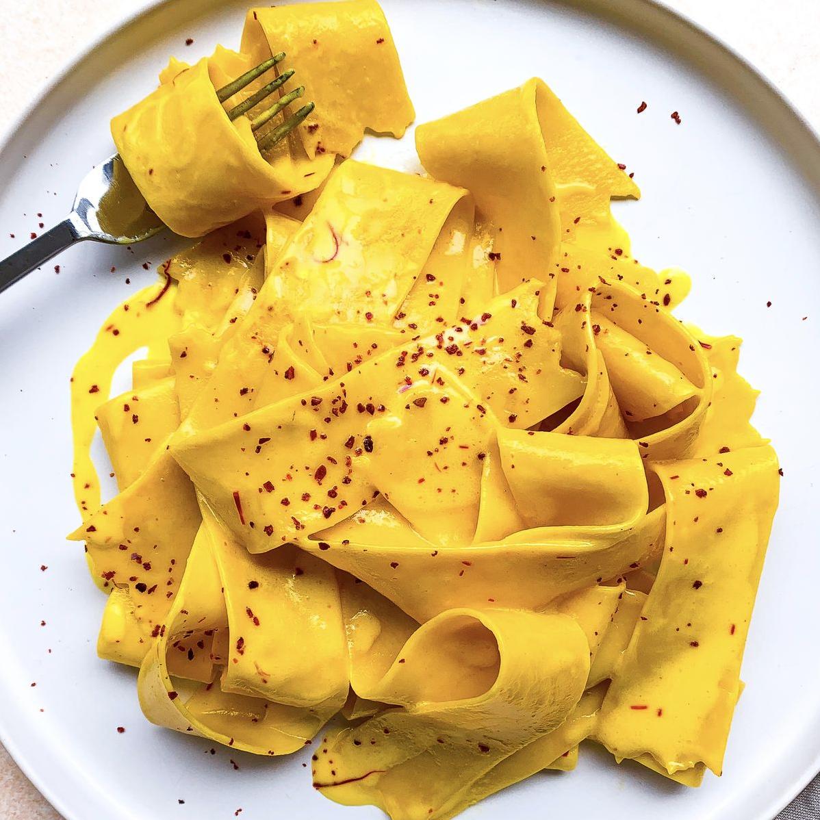  Treat yourself to something special with this saffron-infused pasta dough.