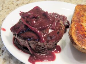 Venison Steak With Reduced Cabernet and Sauternes Sauce