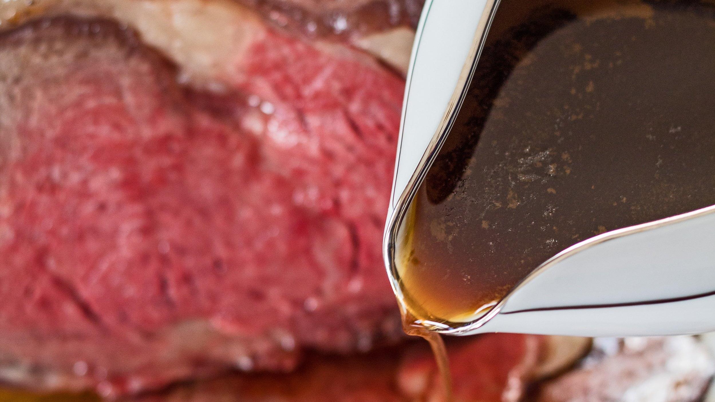  Warm up this winter with a decadent Prime Rib served with a flavorful Cabernet Jus