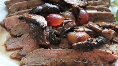  Who knew that grape and steak would go so well together?