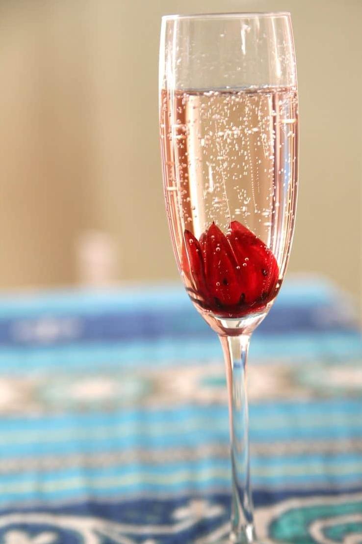 Delicious and Easy Wild Hibiscus Champagne Cocktail Recipe