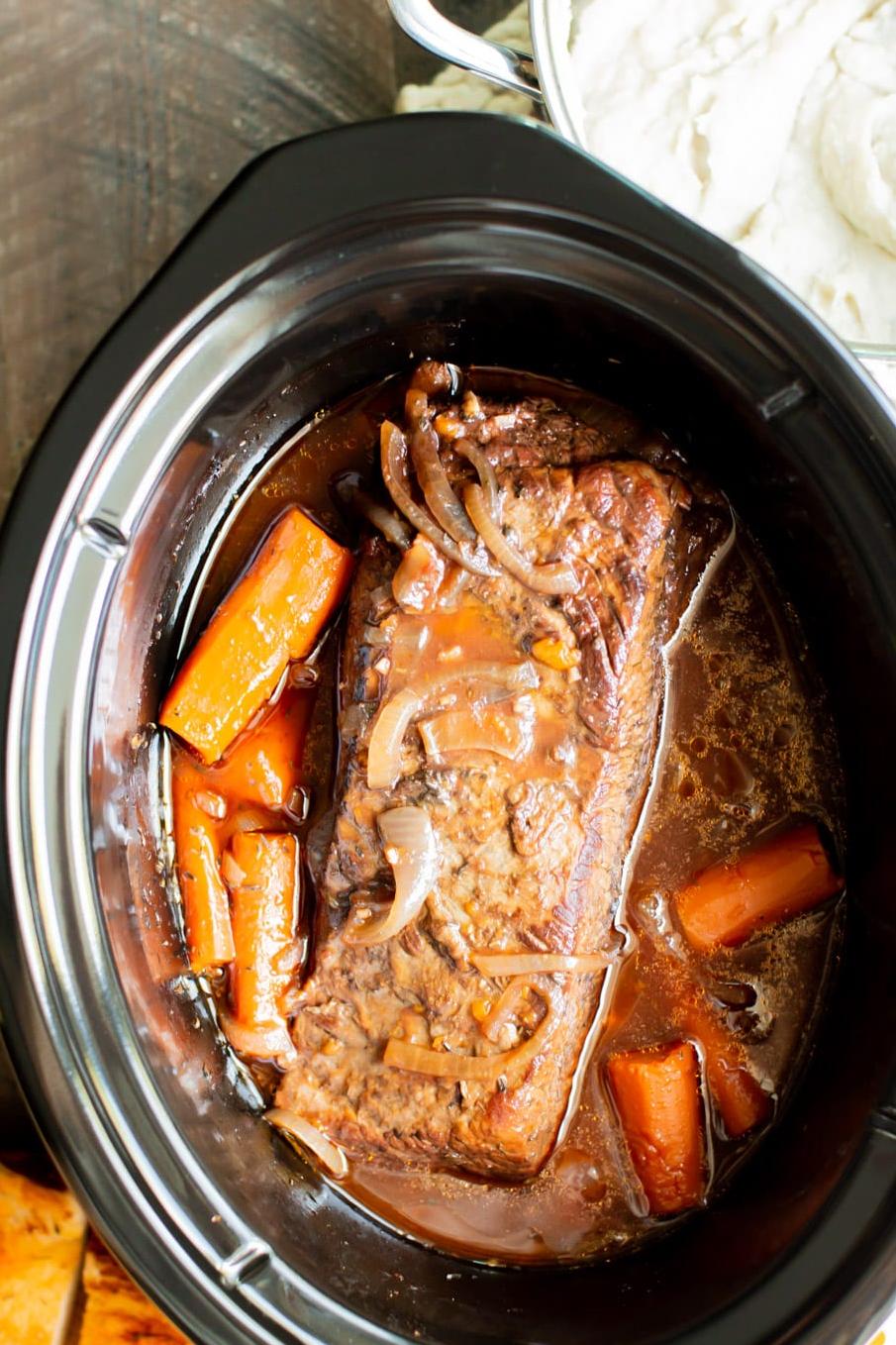 – “Melt-in-Your-Mouth Brisket: A Wine and Broth Recipe