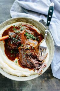 Wine-Braised Beef With Celery Root Puree