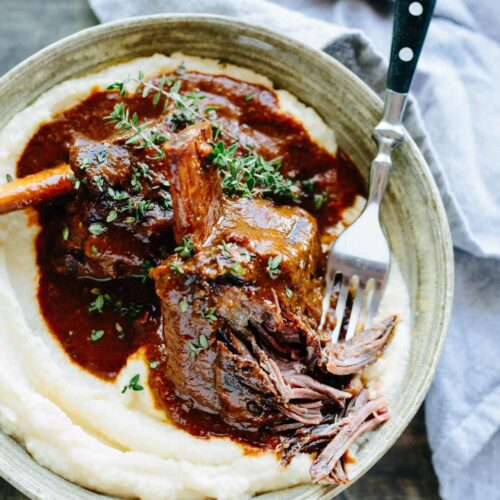 Wine-Braised Beef With Celery Root Puree