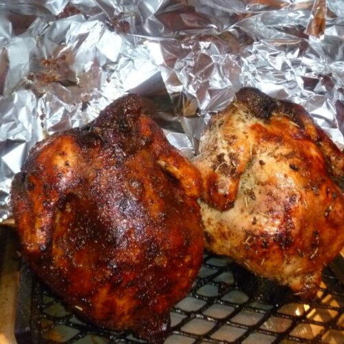 Wine Steamed "beer Can" Chicken