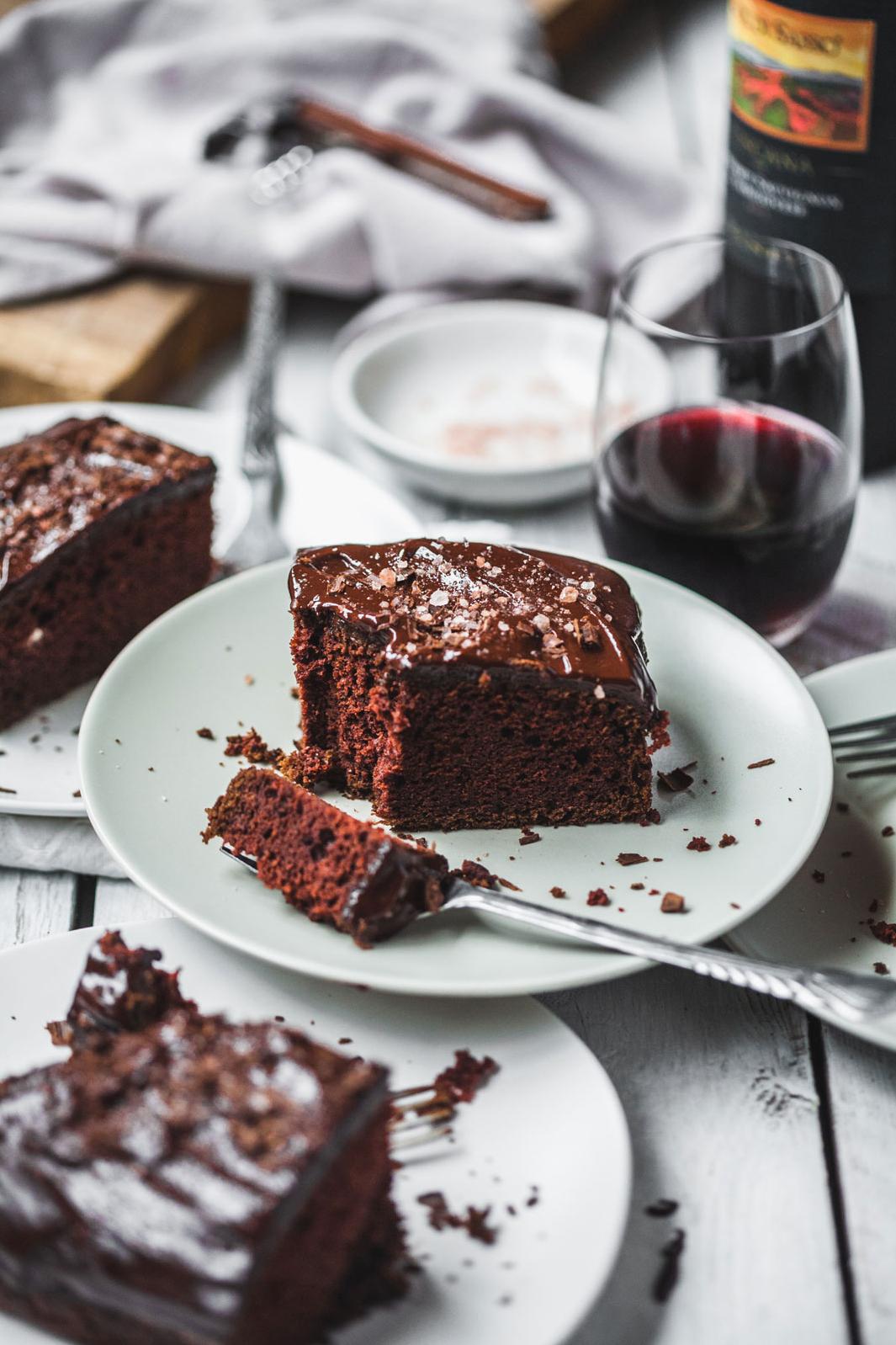 You can't go wrong with a cake that has wine as an ingredient