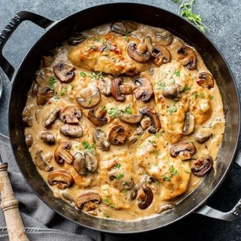  Your taste buds will thank you for this creamy and dreamy chicken and mushroom dish